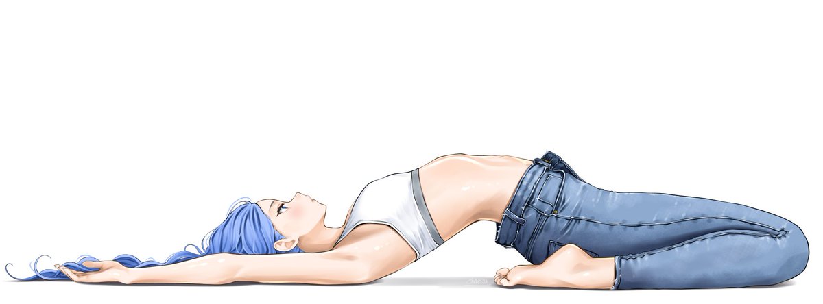 yoga in jeans 