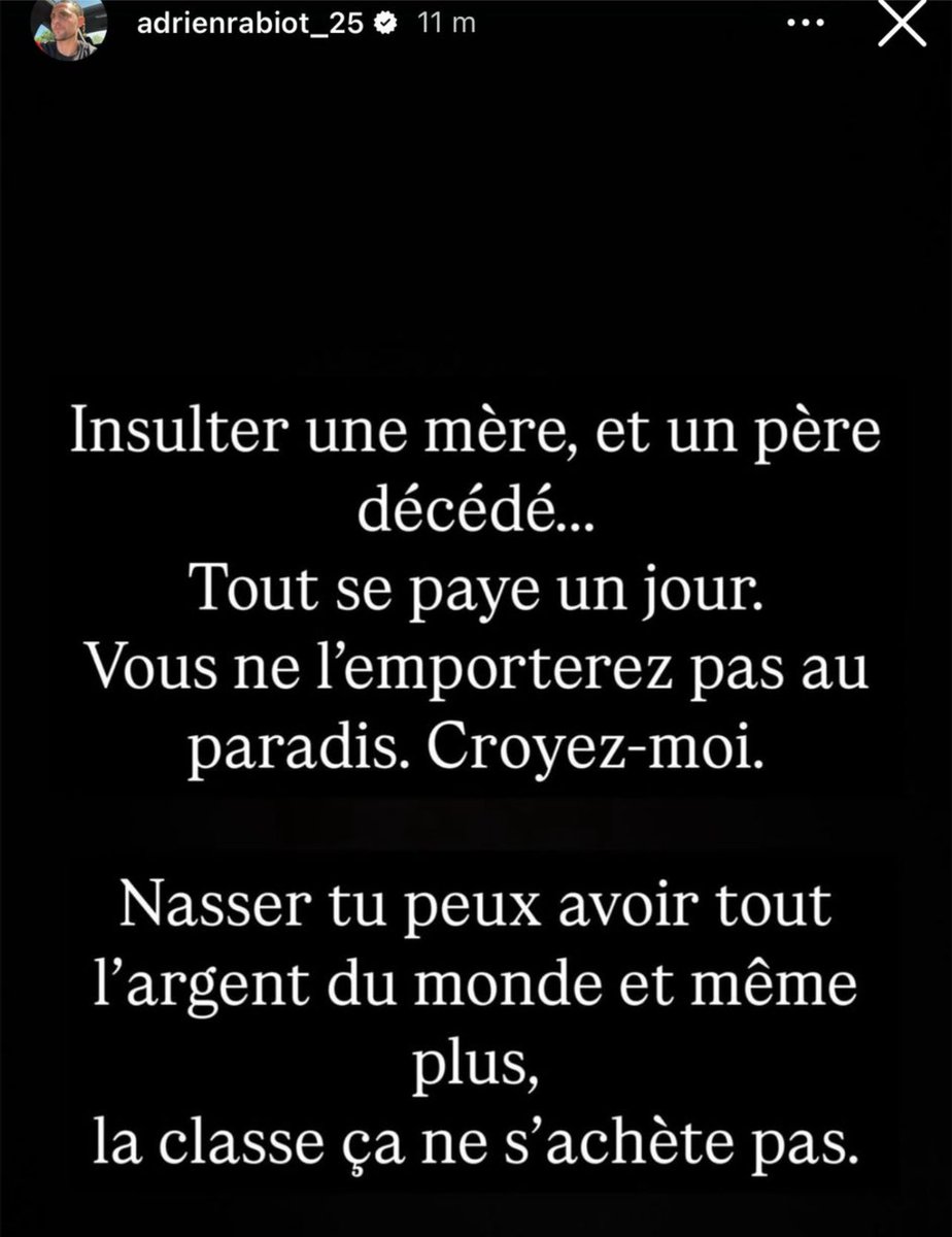 Sa maman m’a fait un procès, j’ai pas tjs été indulgent avec lui. Mais il y a des choses plus importantes dans la vie. Soutien 100% pour Adrien Rabiot ! 