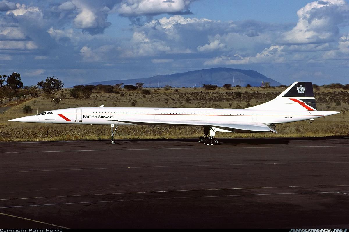 A Concorde at JKIA in Nairobi on October 29, 1993 