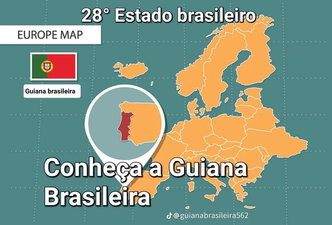 Meme brasileiro sobre Guiana Brasileira chega na Europa e irrita portugueses. 