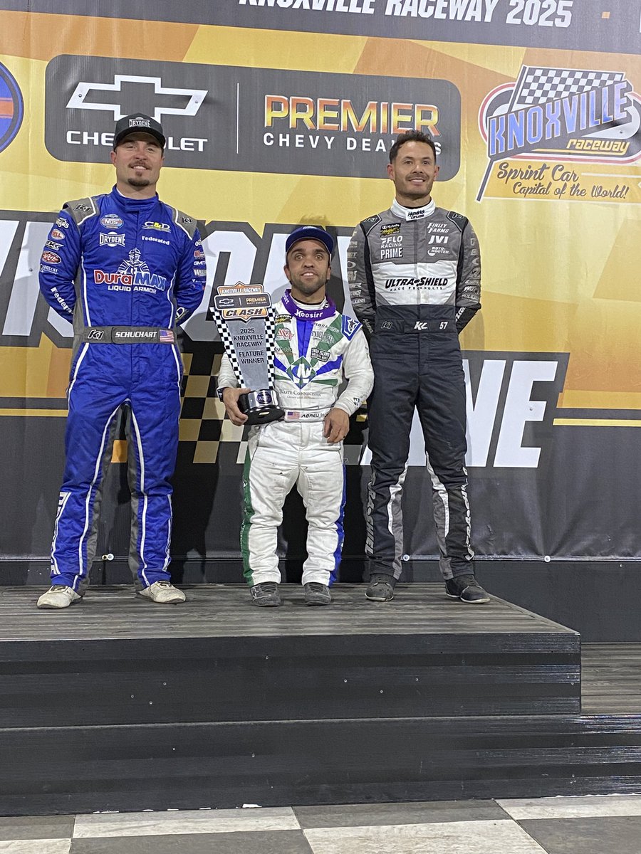 𝙿𝙾𝙳𝙸𝚄𝙼 🏆

🥇@Rico_Abreu 
🥈@KyleLarsonRacin 
🥉@LSchuchart1s 

🛻#PremierChevyDealersClash 