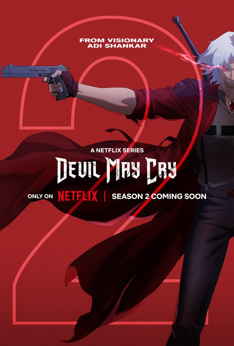 This party's getting crazy! Season 2 is officially confirmed for @Netflix's DEVIL MAY CRY. 