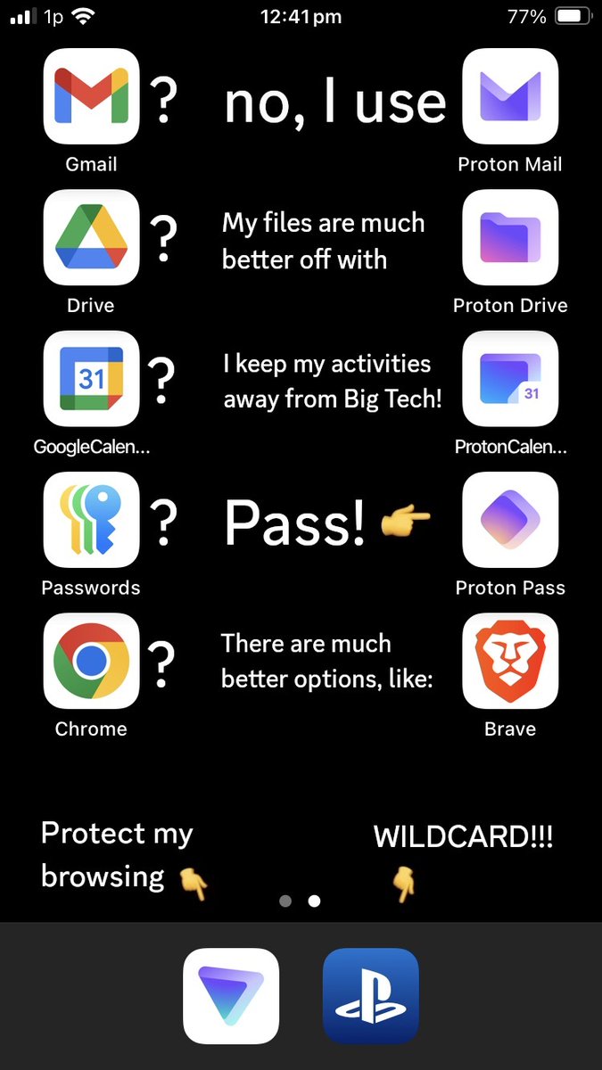 #DeGoogle Starter Pack:

Make yours using the template below 👇 