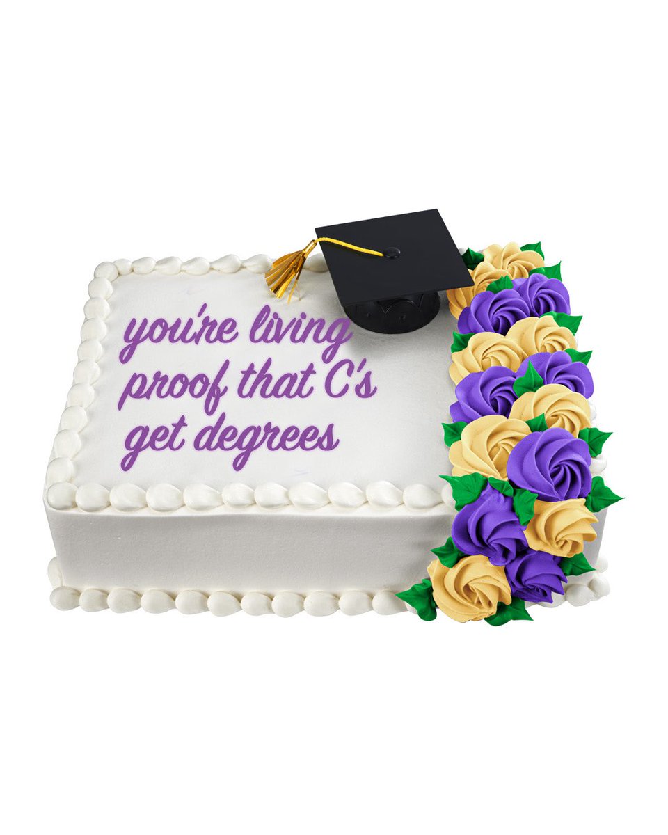 you can put anything on your cousin's grad cake. what are you writing? 👇 