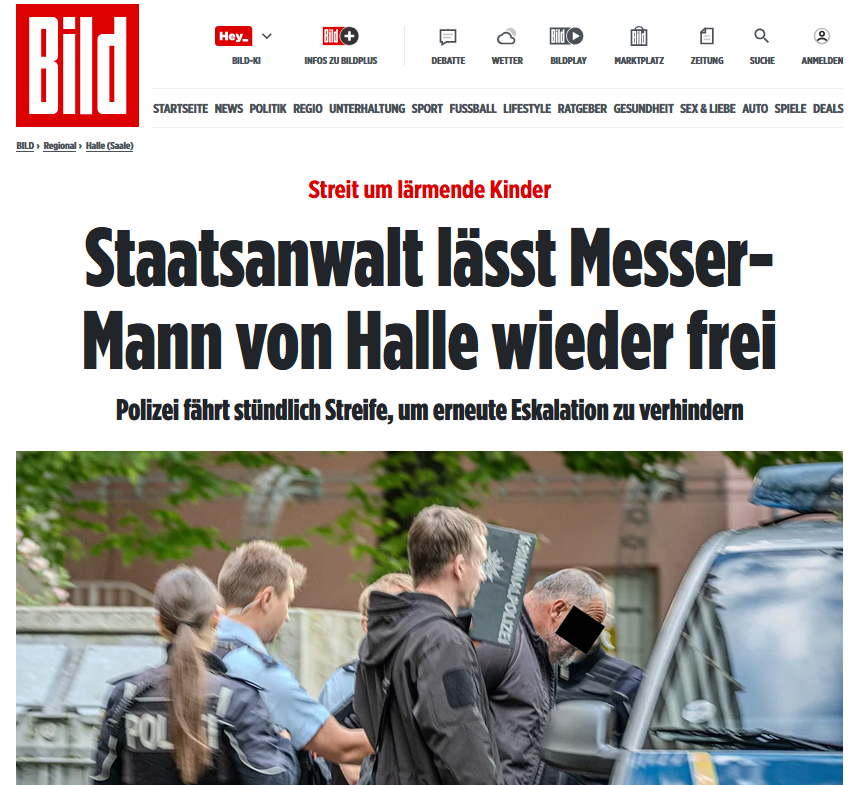 Ich zweifle am Geisteszustand unserer Justiz. Da sticht also einer in Halle drei Menschen krankenhausreif, darunter ein Kind und läuft nach einem Tag wieder frei herum. „Es besteht nach dem Ergebnis der bisherhigen Ermittlungen kein dringender Tatverdacht für einen Versuch des 