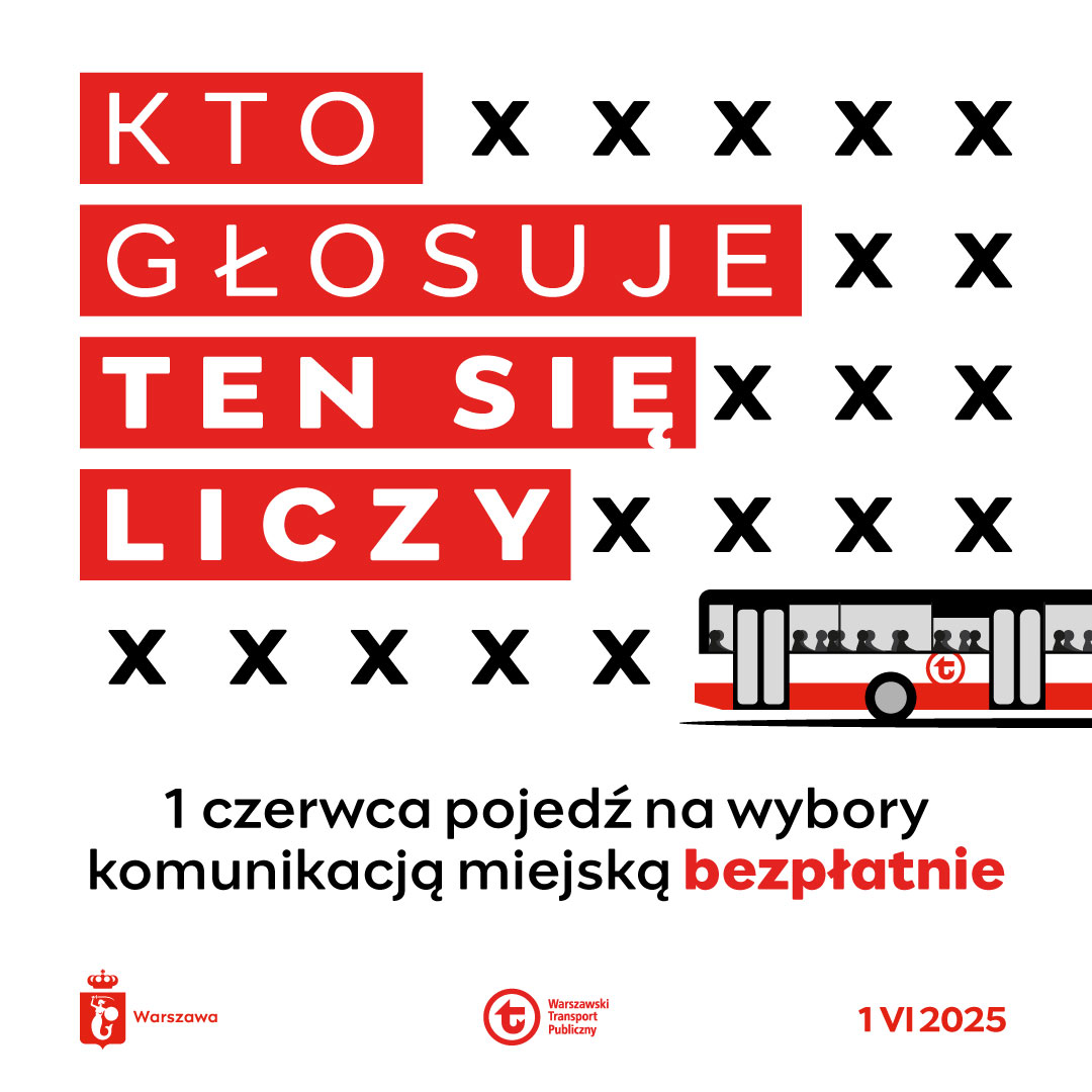 🇵🇱 Dziś – w dniu drugiej tury wyborów Prezydenta RP - głosujący w stolicy skorzystają z bezpłatnego transportu publicznego ℹ➡ https://t.co/Sy2qbd0Eqt 