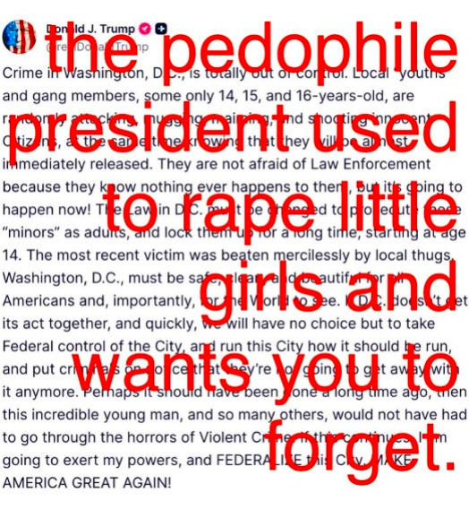 #PedoPresidentTrump 