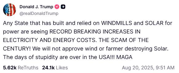 The real scam is blaming solar for fossil fuel price spikes. 

Farmers, families, and businesses choose solar to save money, preserve land, and escape high costs of the old, dirty fuels being forced on them by this administration. 