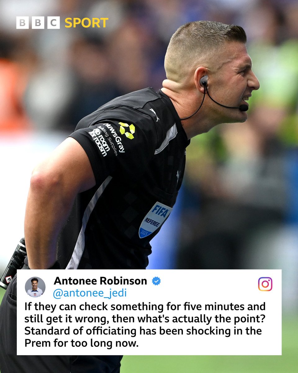 Fulham defender Antonee Robinson has taken to Instagram to criticise the standard of refereeing in the Premier League. 

Referees chief Howard Webb spoke to Fulham following their game against Chelsea to declare the decision to rule out Josh King's first-half goal was an error. 