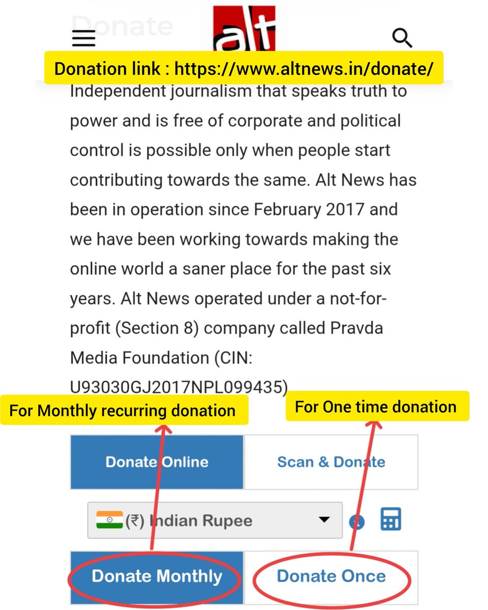 Hello Friends and well wishers,
Since 2017, Alt News has reported without fear or favour, bringing you stories that the mainstream media overlooks. Our work is independent &amp; evidence-driven, and we are answerable only to our readers. Help us by making a donation before the 