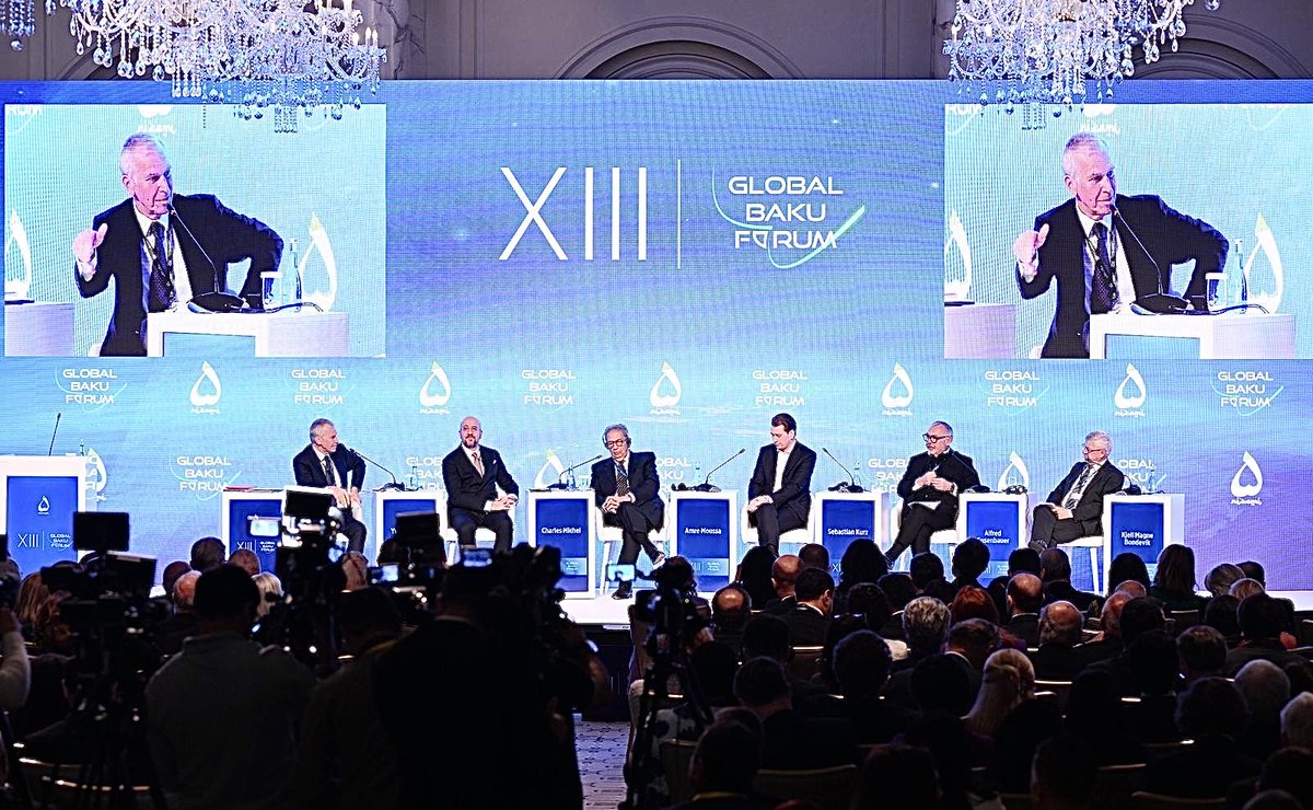 Speaking at #XIIIGlobalBakuForum:  

The world is more multipolar &amp; more fragmented. The institutions we built after WWII were not designed for this moment. But in a world of competing powers, reliable partnerships between regions &amp; middle powers can still be a stabilising force. 