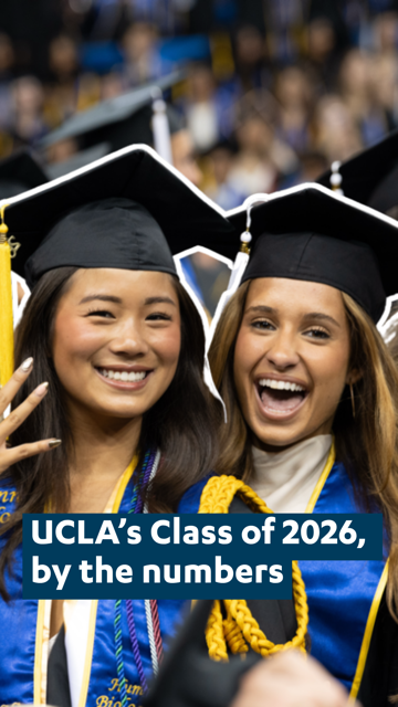 The undergraduate Class of 2026, by the numbers 🎓 #UCLA2026

[Video description: UCLA graduates celebrate at commencement and the Inverted Fountain while on-screen text highlights statistics about the undergraduate Class of 2026. The video ends with a "Go Bruins" message.] 