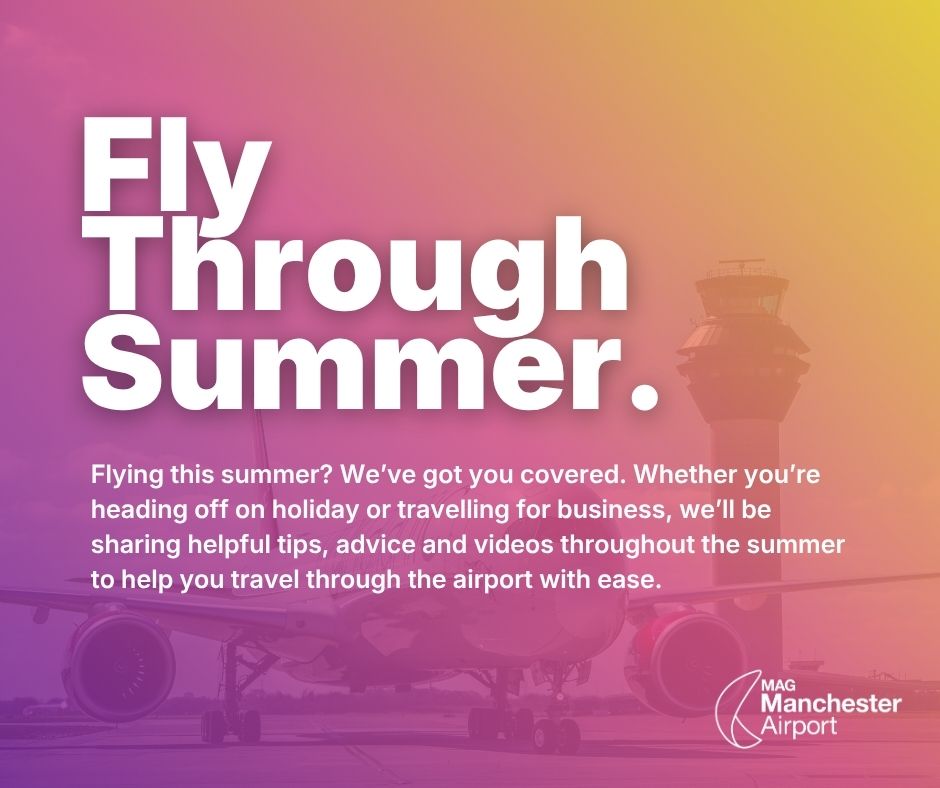 We can't wait to welcome you to Manchester Airport this summer! 🌞

Here are a few handy tips for a smoother journey:
💧 The 100ml liquid rule is still in place; however, liquids no longer need to be in a plastic bag and can be left in your hand luggage
🚗 Our drop-off and 