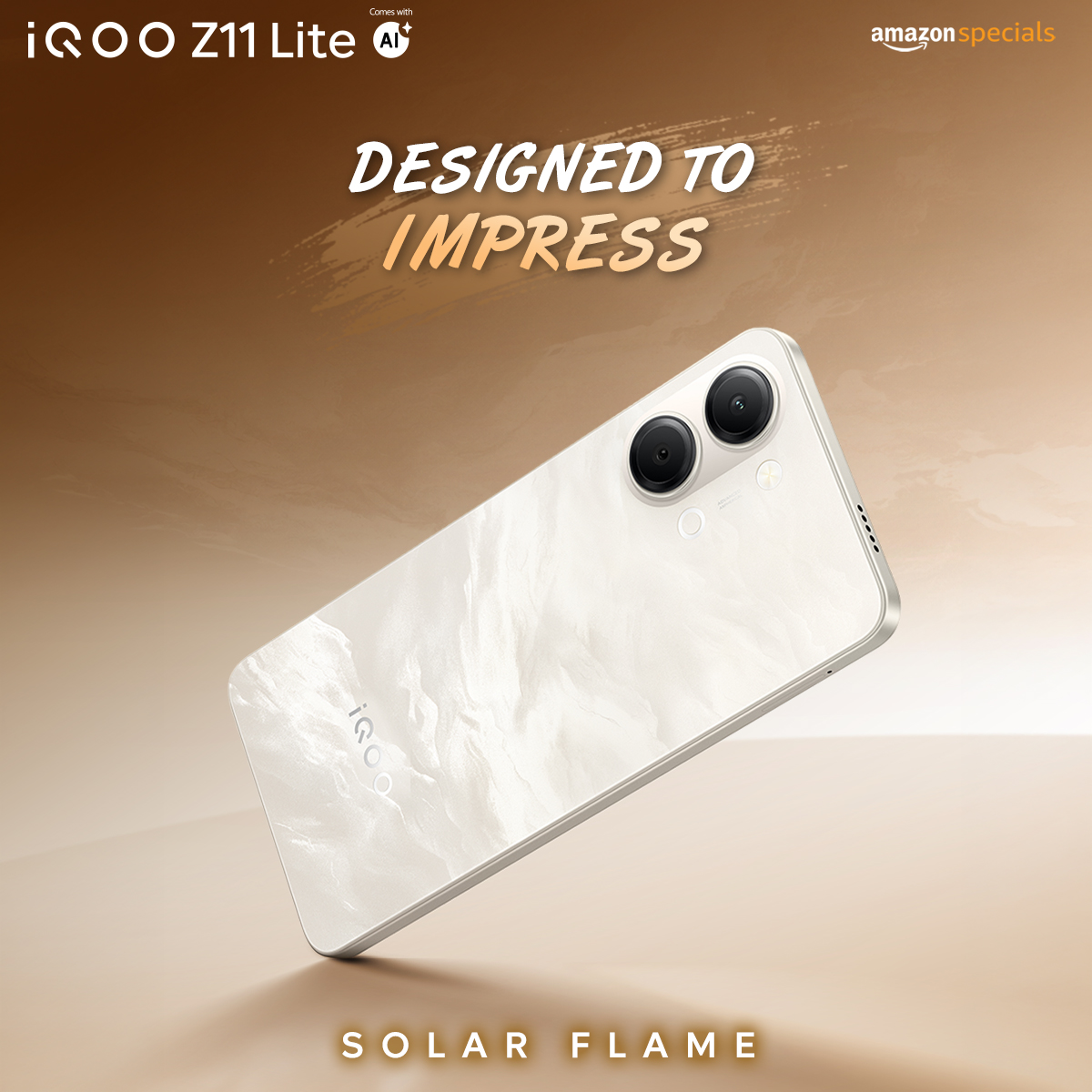 Some phones blend in.
The iQOO Z11 Lite was designed to stand out. ✨

A premium minimalist camera design, a refined finish that catches the light, and Dynamic Light that makes every notification impossible to miss.

Style meets smart.

#iQOOZ11Lite #AmazonSpecials #iQOO #Design 