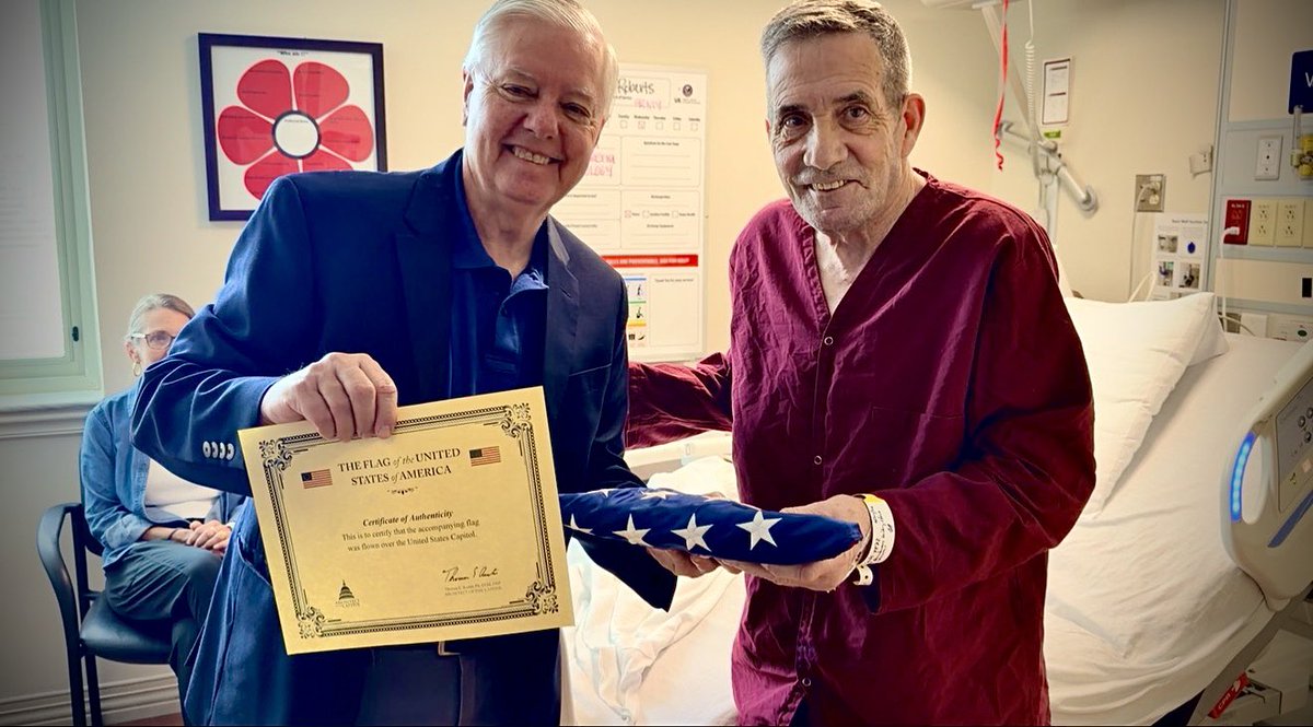 It was my honor to present this flag that flew over our capitol to Medal of Honor recipient Retired U.S. Army Colonel Gordon Roberts, a Vietnam War veteran, while visiting the Ralph H. Johnson VA Hospital in Charleston. 

Then-Sergeant Roberts was serving with the 101st Airborne 