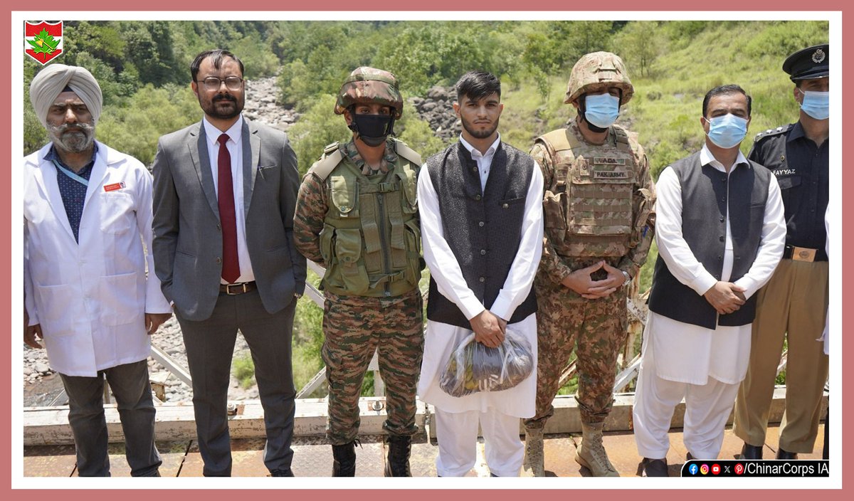 Repatriation of POJK Resident  in Uri Sector

A POJK resident, Zeeshan Mir  S/O Lal Mir, who was apprehended while crossing the Line of Control in Uri Sector on 31 May 26, was repatriated on 04 July 2026 at 1224 hrs (IST). Individual was formally handed over to Pak Army officials 