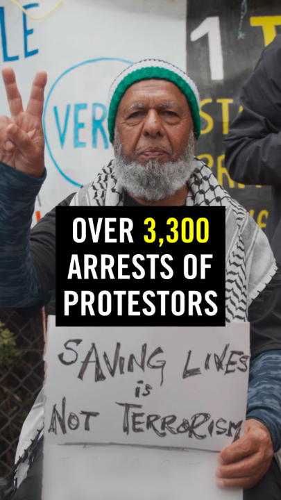 One year ago today, the Government proscribed the direct action protest group Palestine Action as a terrorist organisation.

Since then, over 3,300 arrests have been made of people holding placards. 

Treating protest as terrorism leaves the door wide open for governments to 