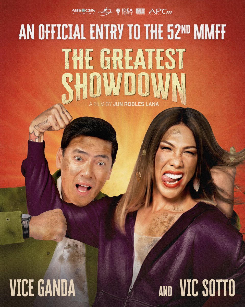 PasaVog after pasaVog!💥 Sigurado na ang saya at tawa this Christmas because The Greatest Showdown is now an official entry to the 52nd MMFF! 😍

Catch the Unkabogable Superstar Vice Ganda and Bossing Vic Sotto in a film by Jun Robles Lana. ❤️ Exclusively in cinemas December 25, 