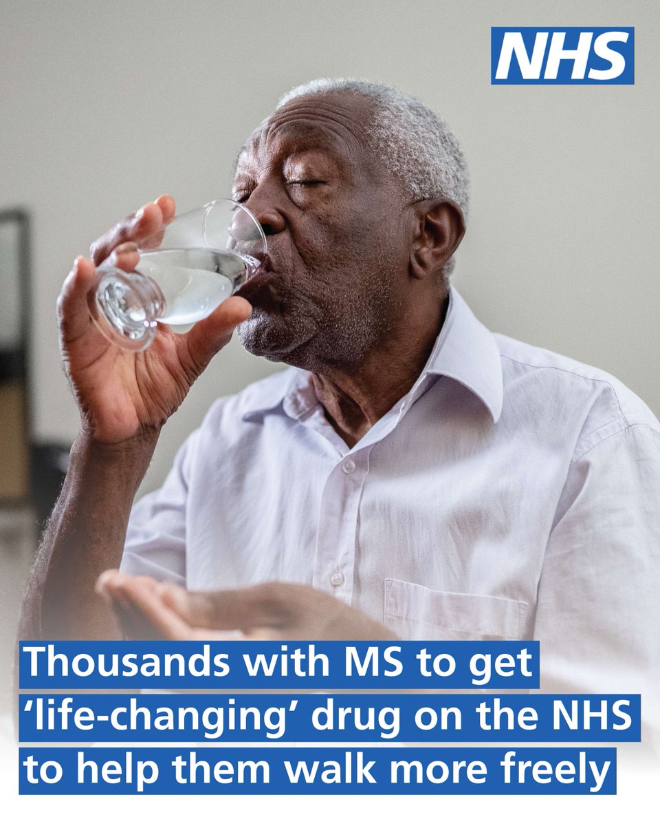 Thousands of people with multiple sclerosis in England will be offered a new ‘life-changing' drug on the NHS.

Taken as a pill twice a day, it acts as a 'signal booster' for damaged nerves, helping electrical messages travel to the muscles.

Read more ➡️ https://t.co/QjqyXhfI3l 