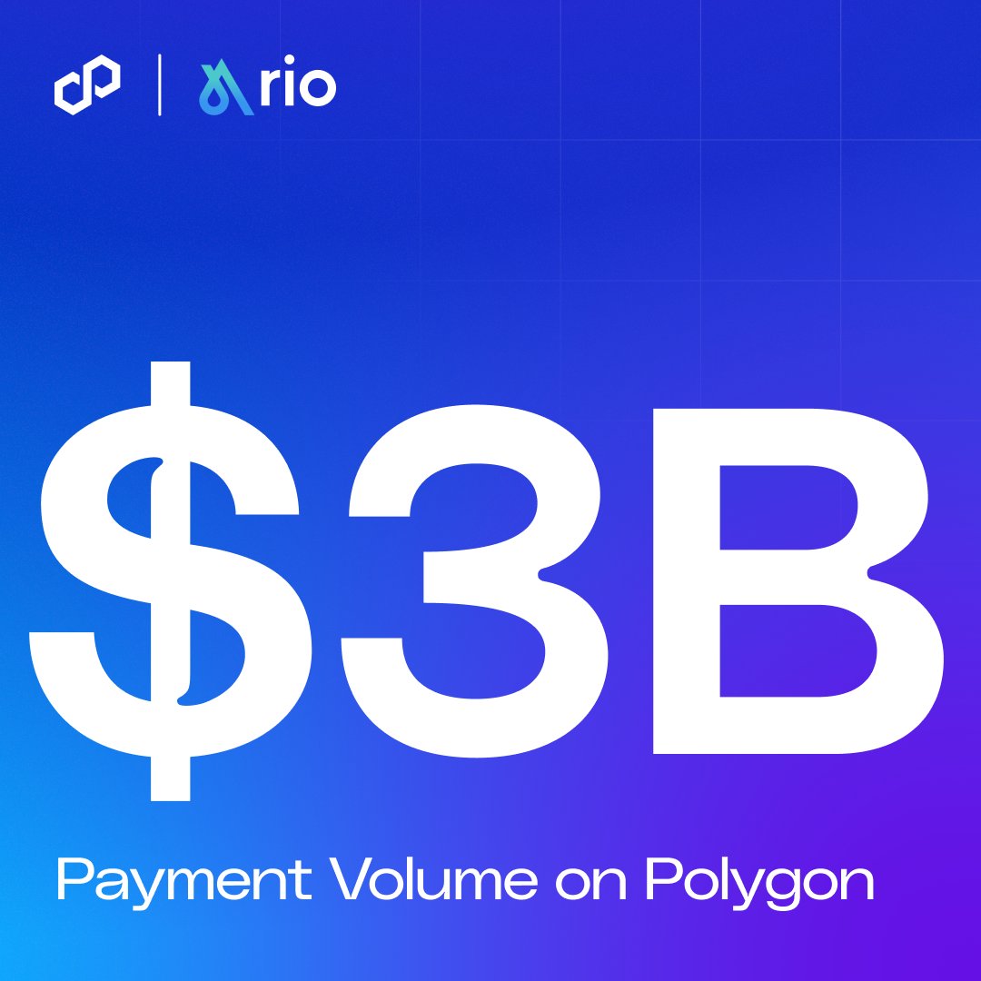$3B.

That's how much stablecoin FX volume @rio_latam has moved across Latin America, settled on Polygon 🌎 