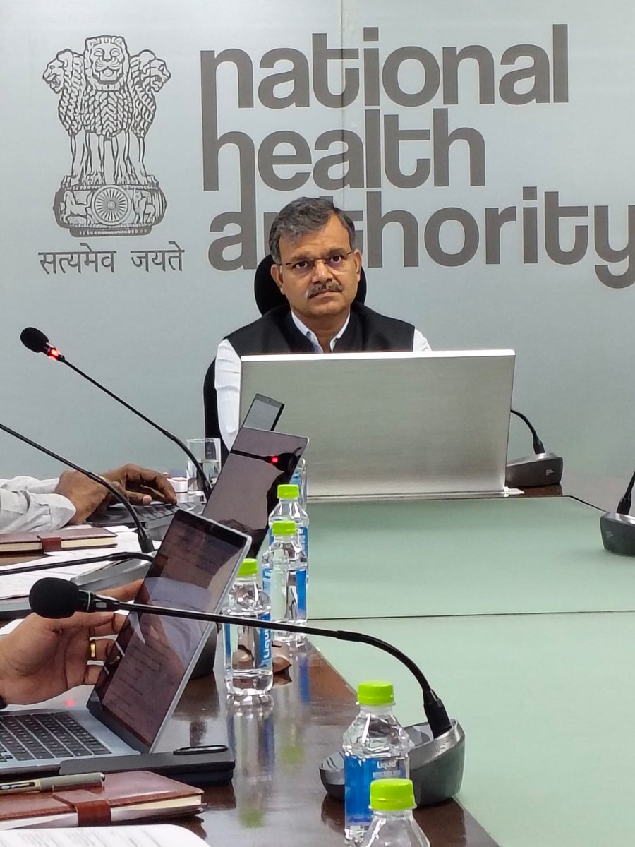 Dr. @Sunil_Barnwal, CEO, NHA, chaired a review meeting with officials from #Assam, #Manipur, #Meghalaya &amp; #Sikkim discussing progress, operational challenges and best practices to accelerate digital health transformation &amp; improve healthcare delivery through #ABDM &amp; #PMJAY. 