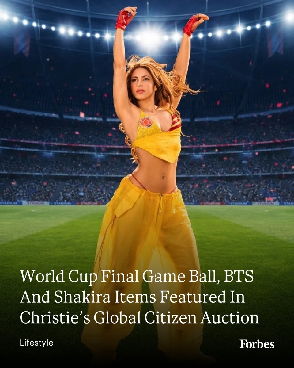 Christie's One Goal: An Auction to Benefit the FIFA Global Citizen Education Fund has USA World Cup merch, items worn by Lionel Messi, Shakira, BTS and Justin Bieber. https://t.co/63nPq3xZp1 (Photo: Christie's Images LTD. 2026) 