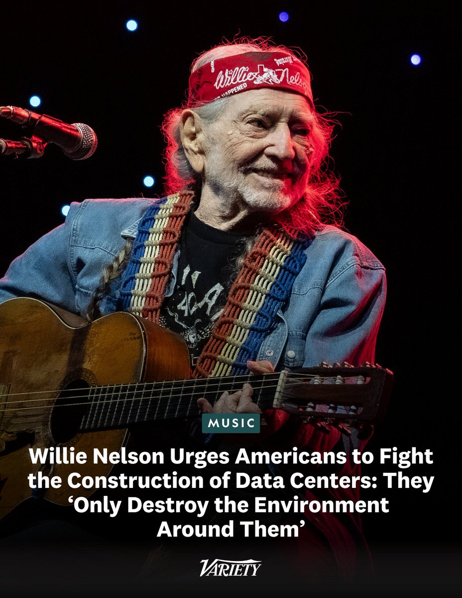 Willie Nelson has spoken out against the construction of data centers across America, encouraging citizens to fight the proliferation of facilities that "only destroy the environment around them": 

“The last thing we need is a loud, water thieving, light polluting, data center 