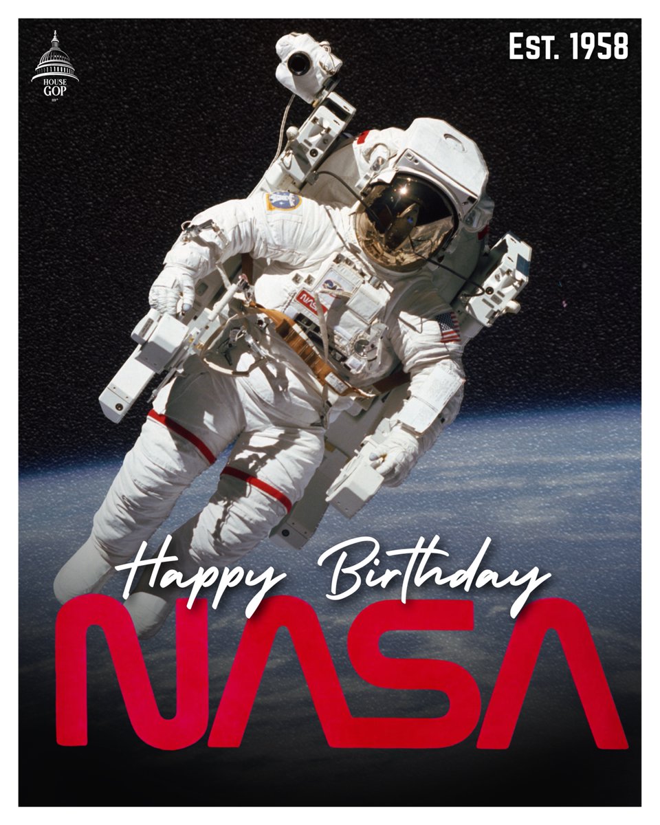 Happy 68th Birthday, @NASA!

From Apollo to Artemis, America continues to lead the way in space exploration.

Nearly seven decades of proving that when it comes to American ingenuity, the sky is never the limit—and we’re only going to keep reaching higher!🇺🇸🚀 