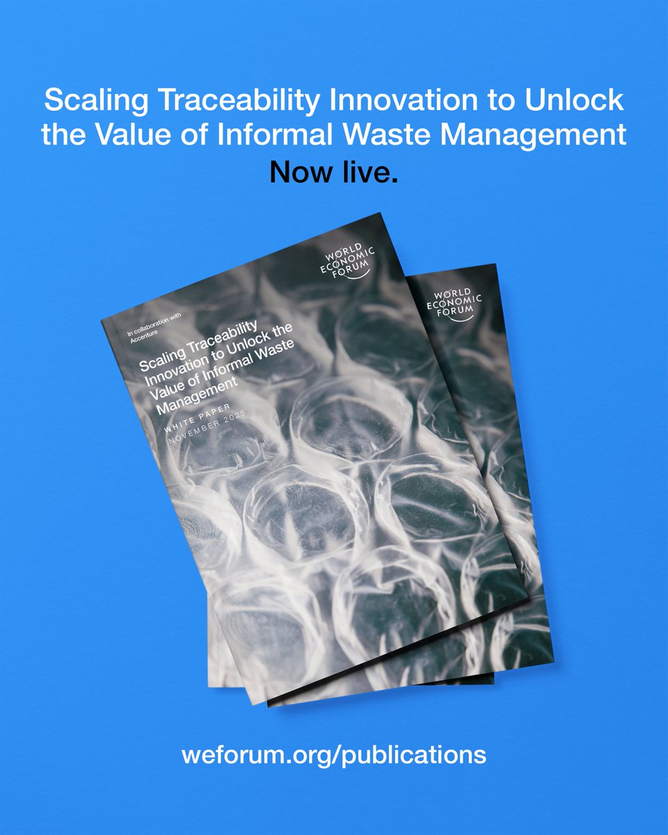 Visibility is the key to unlocking the value of the 88 million tonnes of materials recovered by informal workers. 

This white paper from @WEFUpLink, @Accenture and the @wef’s Global Plastic Action Partnership, provides a strategic roadmap for policy, investment and corporate 