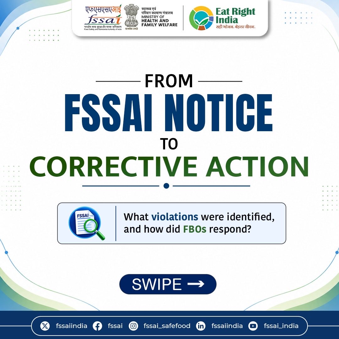 Following Notices from FSSAI, major Food Business Operators (FBOs) have taken prompt corrective actions. Measures range from withdrawing misleading label claims to revising product packaging to ensure consumer safety and compliance.

 #CorrectiveAction #FSSAIAction 