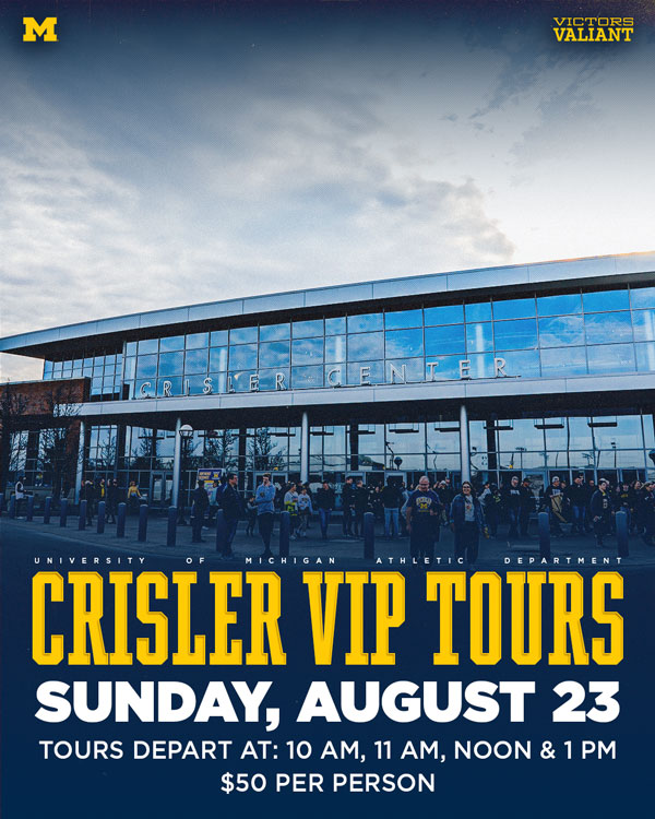 Go behind the scenes at Crisler Center with an exclusive VIP tour on Sunday, August 23! 

Book Now » https://t.co/k3PKPUmClR 