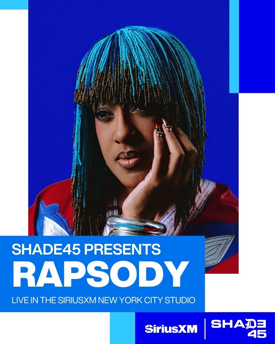 Here’s your chance for you and a guest to attend an exclusive Performance &amp; Interview with Rapsody LIVE in the NYC Studios presented by SiriusXM Shade 45 on 8/13! Visit:  https://t.co/vZbW7FdkX2     for more info and entry instructions. @rapsody 