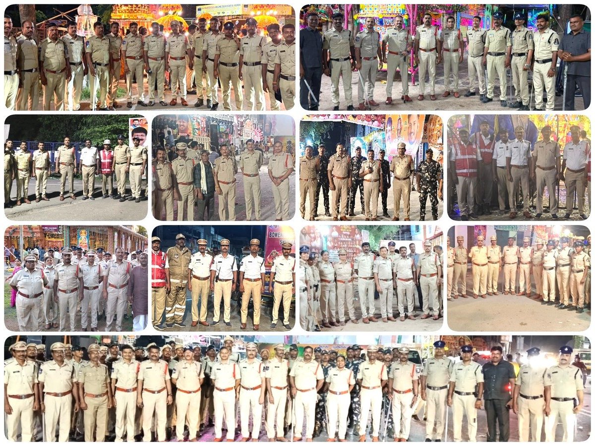 ప్రశాంతంగా ముగిసిన బోనాల ఉత్సవాలు.. పటిష్ట బందోబస్తుతో భద్రత!

మల్కాజిగిరి కమిషనరేట్ పరిధిలో నిర్వహించిన బోనాల ఉత్సవాలు, మహంకాళి ఆలయ వేడుకలు, రంగం కార్యక్రమాలు, పాలారం బండి ఊరేగింపులు తదితర కార్యక్రమాలు ప్రశాంత వాతావరణంలో విజయవంతంగా ముగిశాయి.

భక్తుల రద్దీ, ఊరేగింపులు, ప్రధాన 
