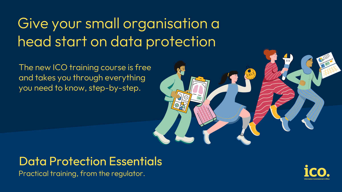Know that your small organisation needs to protect personal information but not sure where to begin?

With bitesize modules our new Data Protection Essentials training will get you up an running in no time.

A couch-to-5K programme for data protection: https://t.co/layIV4GCUQ 
