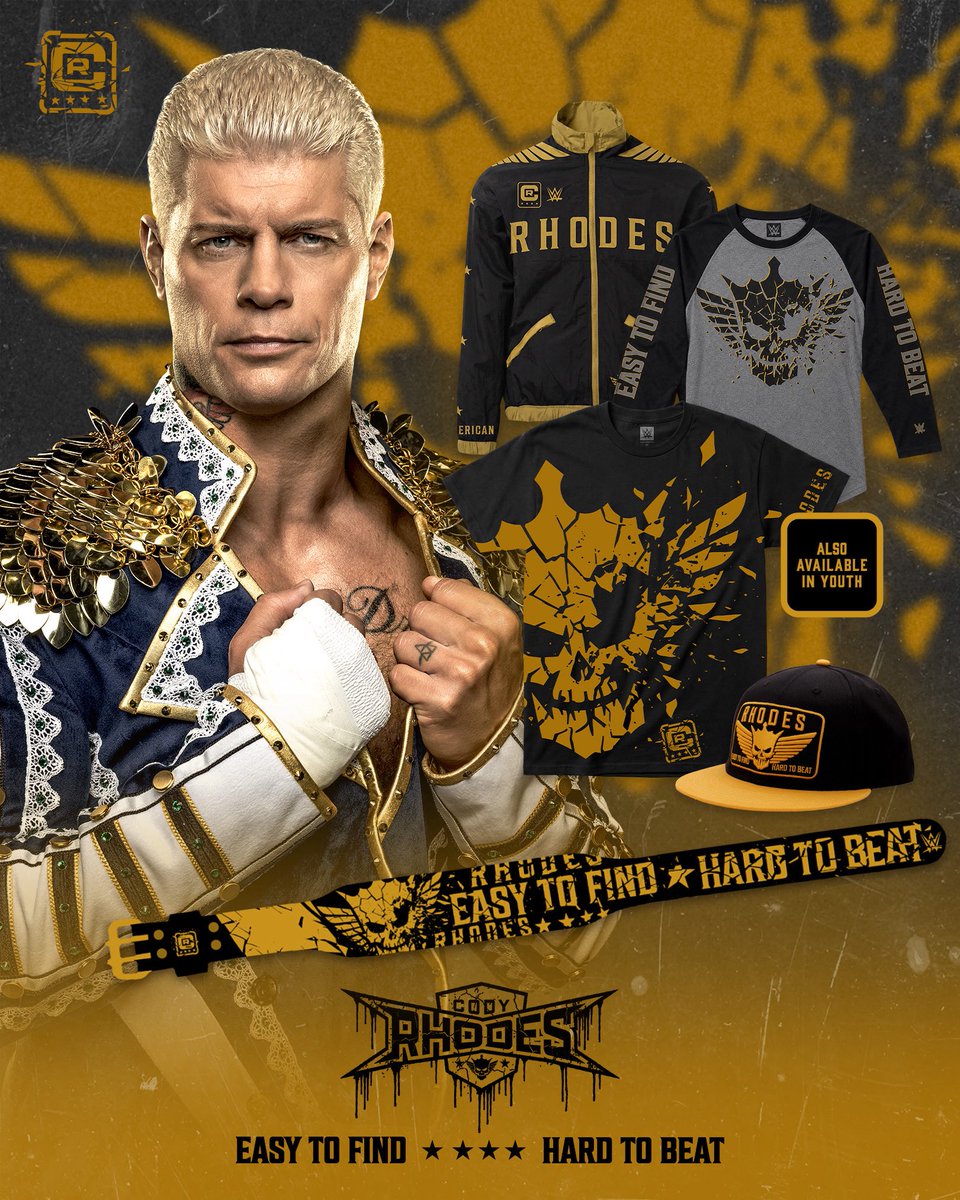 Easy to find, hard to beat! Cody Rhodes has a NEW collection available now at #WWEShop #WWE 🛒: https://t.co/aX59ItCZY3 