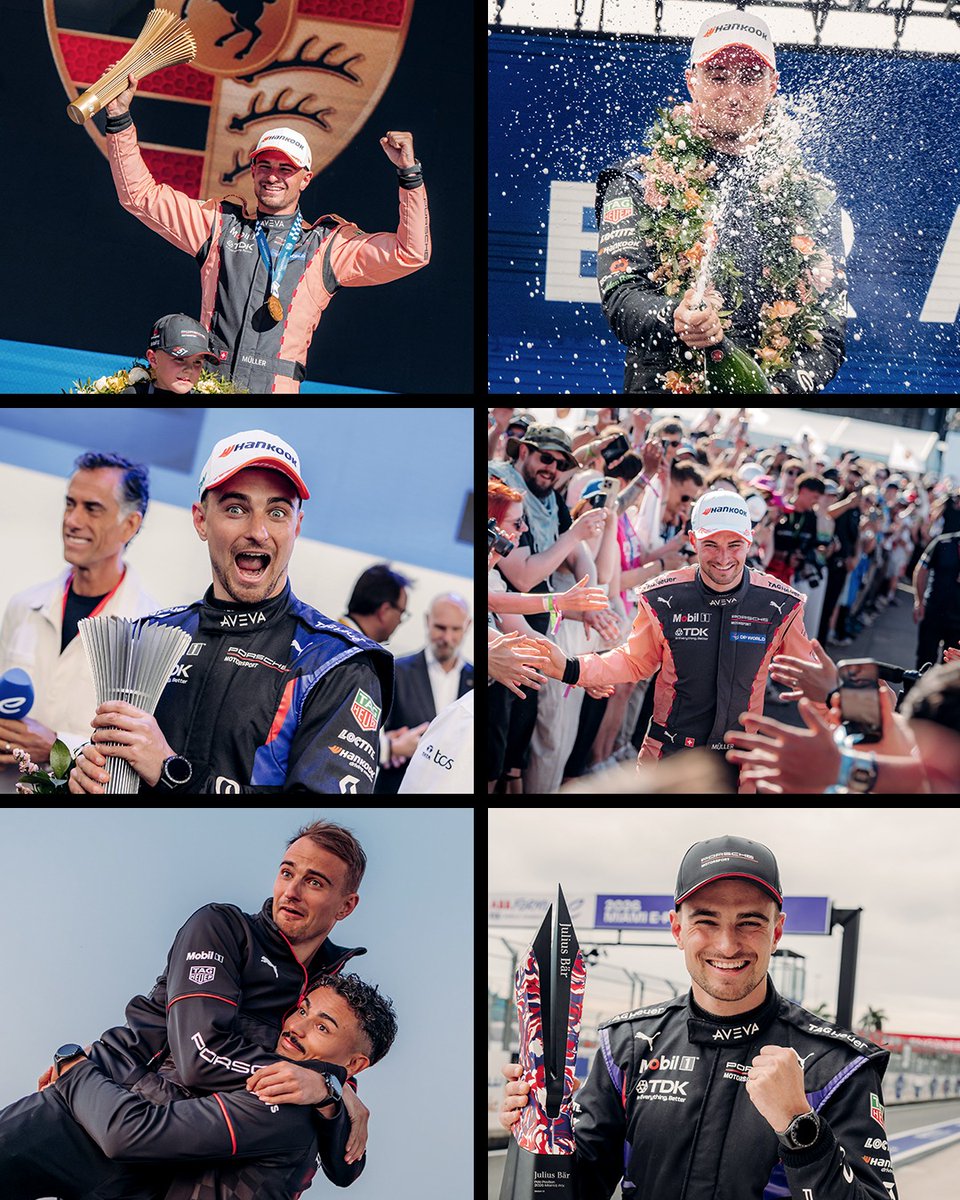 First season with the team, new personal best unlocked 🔓 

📊 102 points – Nico’s highest-scoring Formula E season
🏆 First Formula E win, at our home race
⏱️ First Formula E pole position 
🥂 Two podium finishes

Merci, Nico! 🙏 More to come🇨🇭👊 