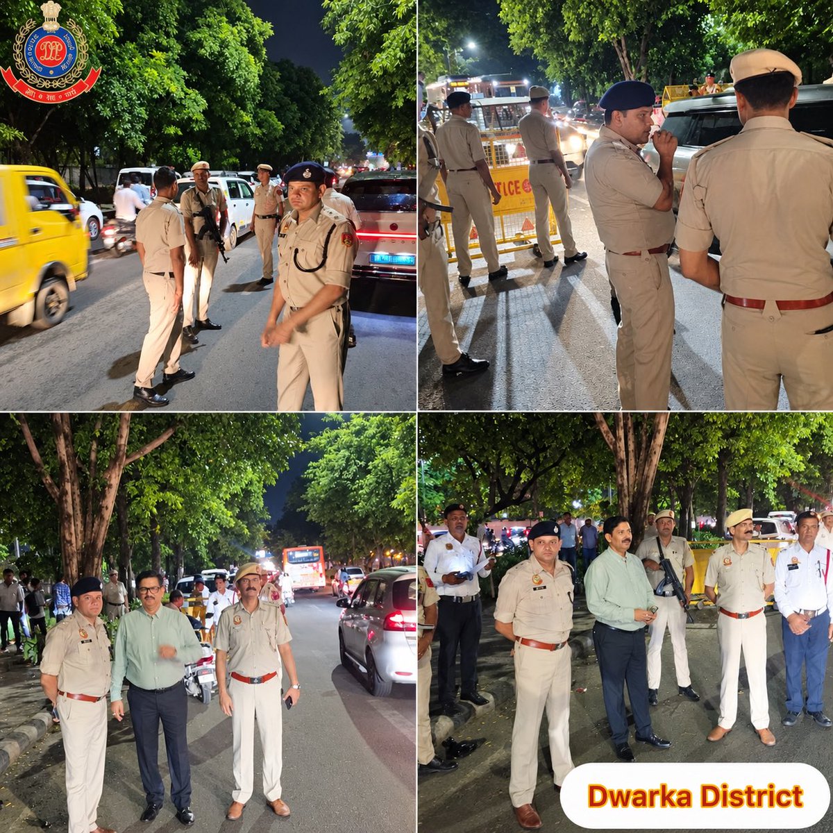 In view of BRICS summit, Dwarka District Police has intensified security measures with increased picket checking, foot patrolling and vehicle checks, including black-film violations.

Staff was inspected and briefed to remain vigilant &amp; alert.
#DPUpdates
#HelloDelhiPolice 