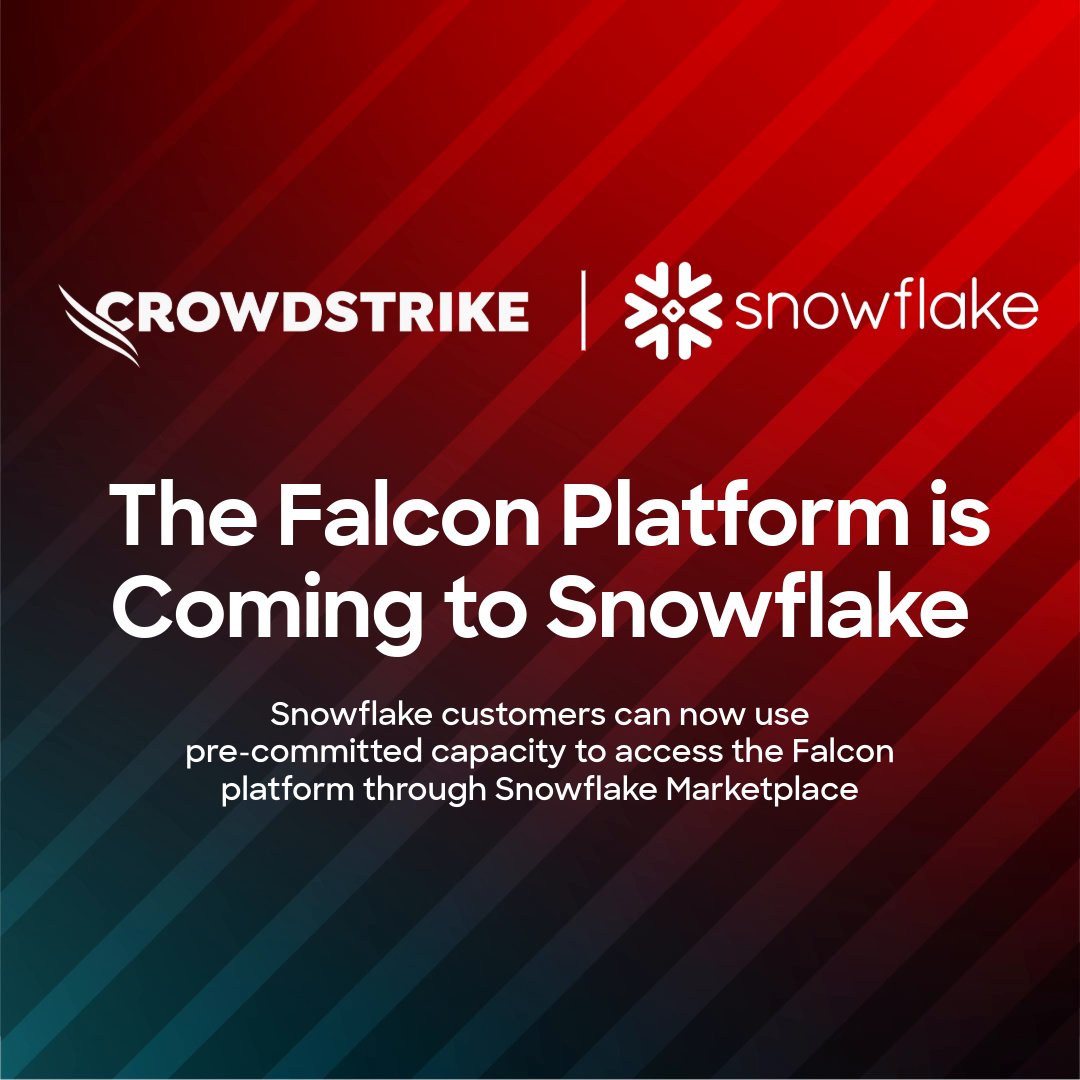 CrowdStrike and @Snowflake have partnered to bring the CrowdStrike Falcon platform to the Snowflake Marketplace. This collaboration allows customers to apply pre-committed Snowflake capacity toward Falcon, creating a faster path to AI-powered cybersecurity.

Breaking down 