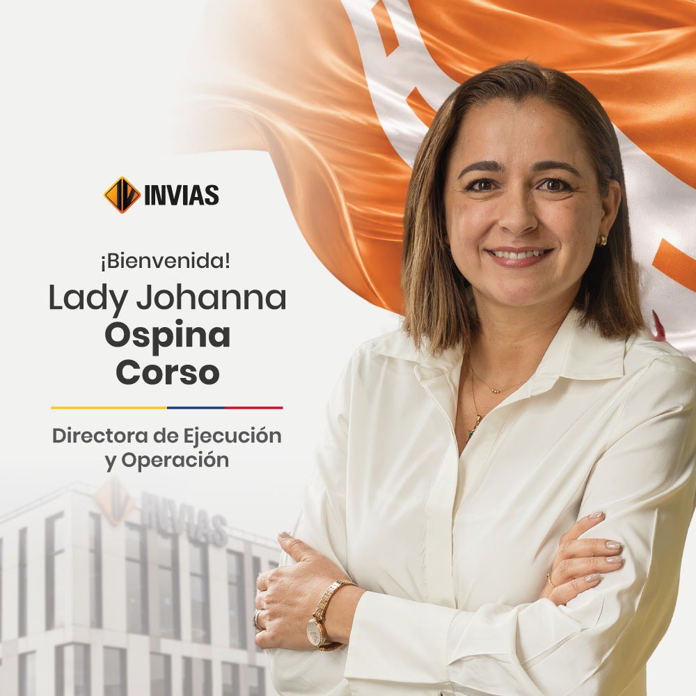 👋 ¡Bienvenida a Invías, Lady Johanna Ospina Corso!

Nuestra nueva directora de Ejecución y Operación se suma al equipo para seguir trabajando por una infraestructura vial que conecte las regiones y contribuya al desarrollo del país.

¡Muchos éxitos en este nuevo reto! 🧡🇨🇴 