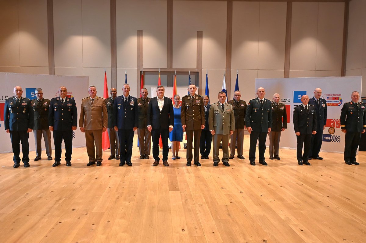 🛡️🤝 🌍 At the 2026 A5 CHOD Conference in Croatia, Gen. Grynkewich &amp; Lt. Gen. Kundid @MORH_OSRH joined Western Balkan military chiefs to advance regional readiness. READ MORE: https://t.co/qQLHcXOpMx 
