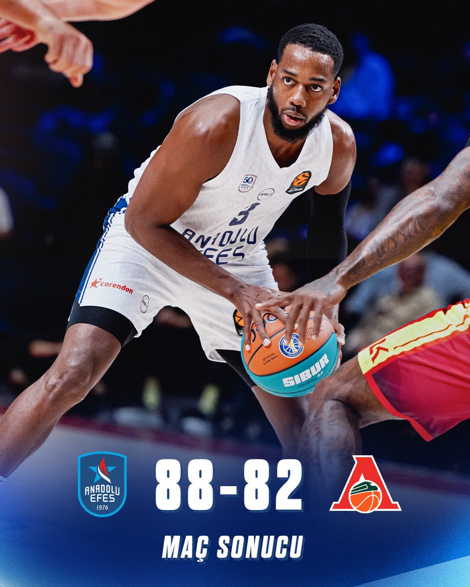 🏆 Kupa bizim! 

💙🤍 VTB United League SuperCup’ı şampiyon olarak tamamlıyoruz!

VTB United League SuperCup Final 
Anadolu Efes 88 - 82 Lokomotiv Kuban | Maç Sonucu 