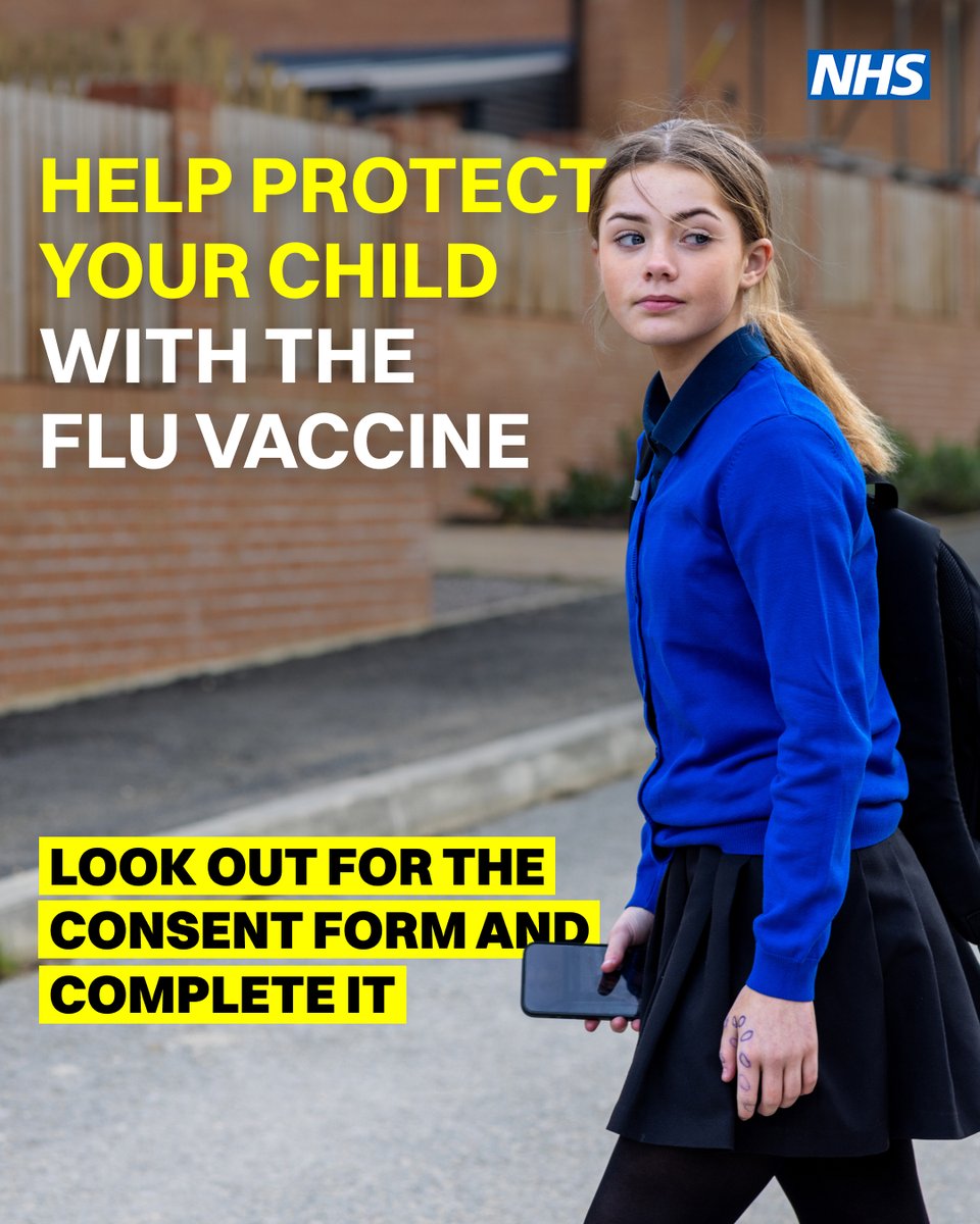 Protecting your child against flu is quick, easy and free.

If you have not already done so, please complete and submit your child’s flu vaccination consent form as soon as possible. 

The vaccine helps reduce the risk of your child becoming unwell from flu and can help prevent 