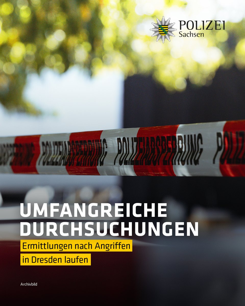 In #Dresden ermitteln wir gegen sieben Beschuldigte wegen gefährlicher Körperverletzung. Am 29. September 2026 wurden in Sachsen, Baden-Württemberg und Mecklenburg-Vorpommern umfangreiche Durchsuchungen durchgeführt. Die Ermittlungen dauern an. 

👉 https://t.co/0T08dJHwwp 