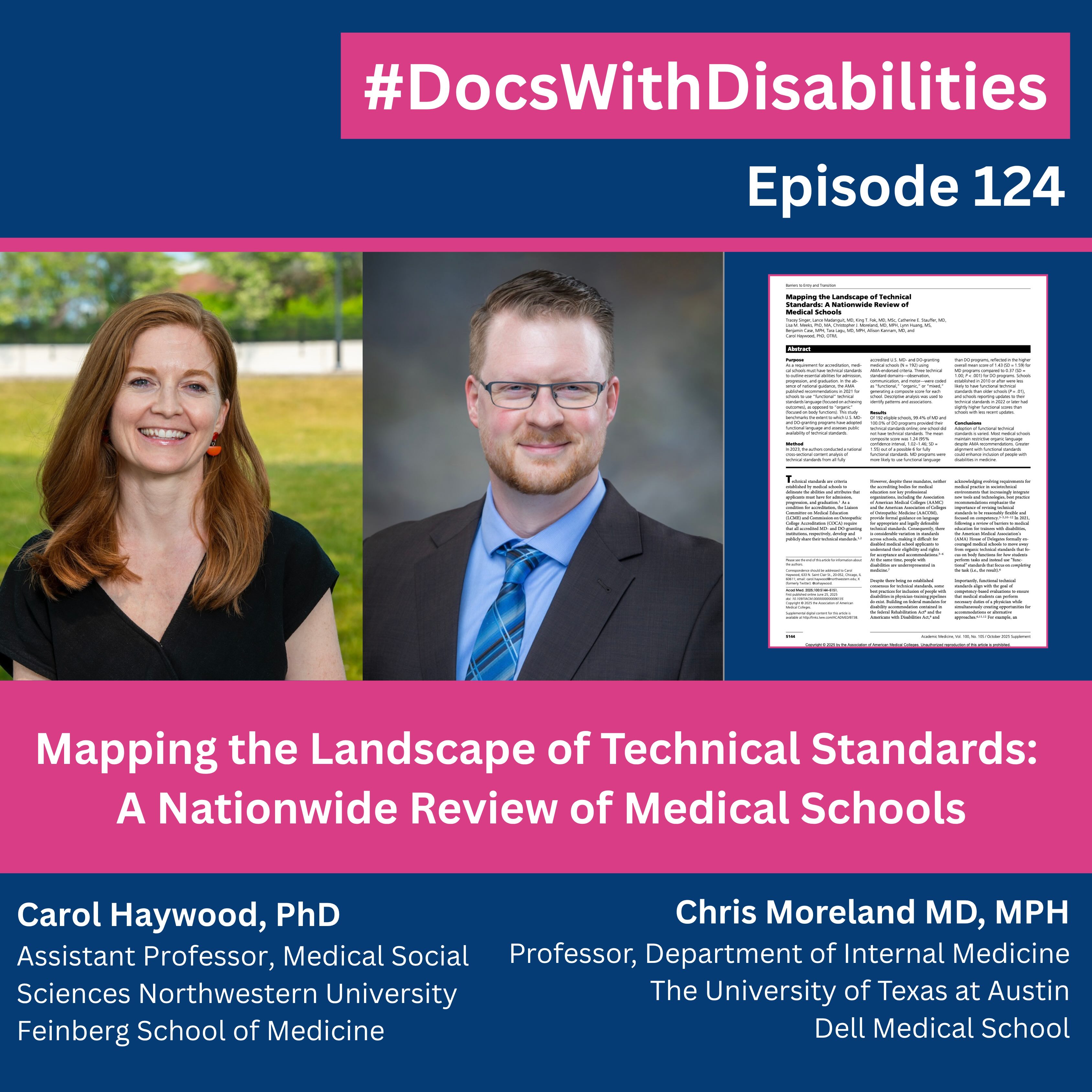 Episode 124: Mapping the Landscape of Technical Standards: A Nationwide Review of Medical Schools