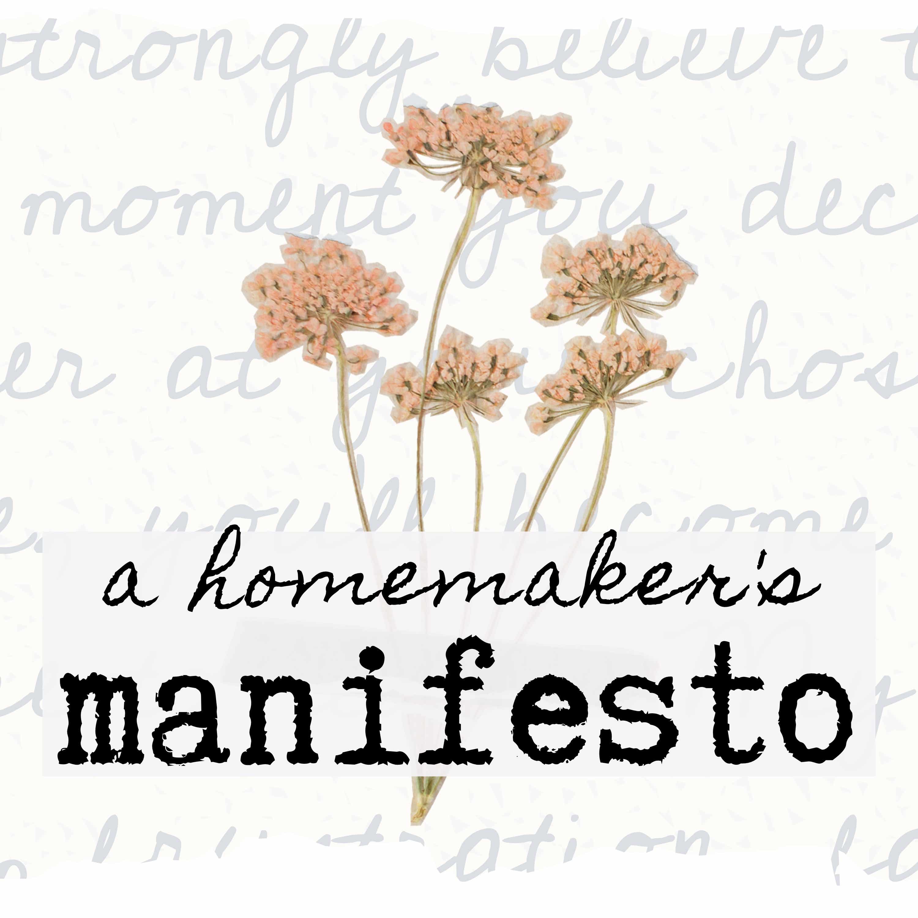 A Homemakerâ€™s Manifesto