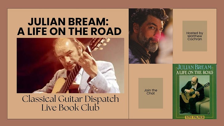 CGD Book Club: "Julian Bream, A Life on the Road" Livestream