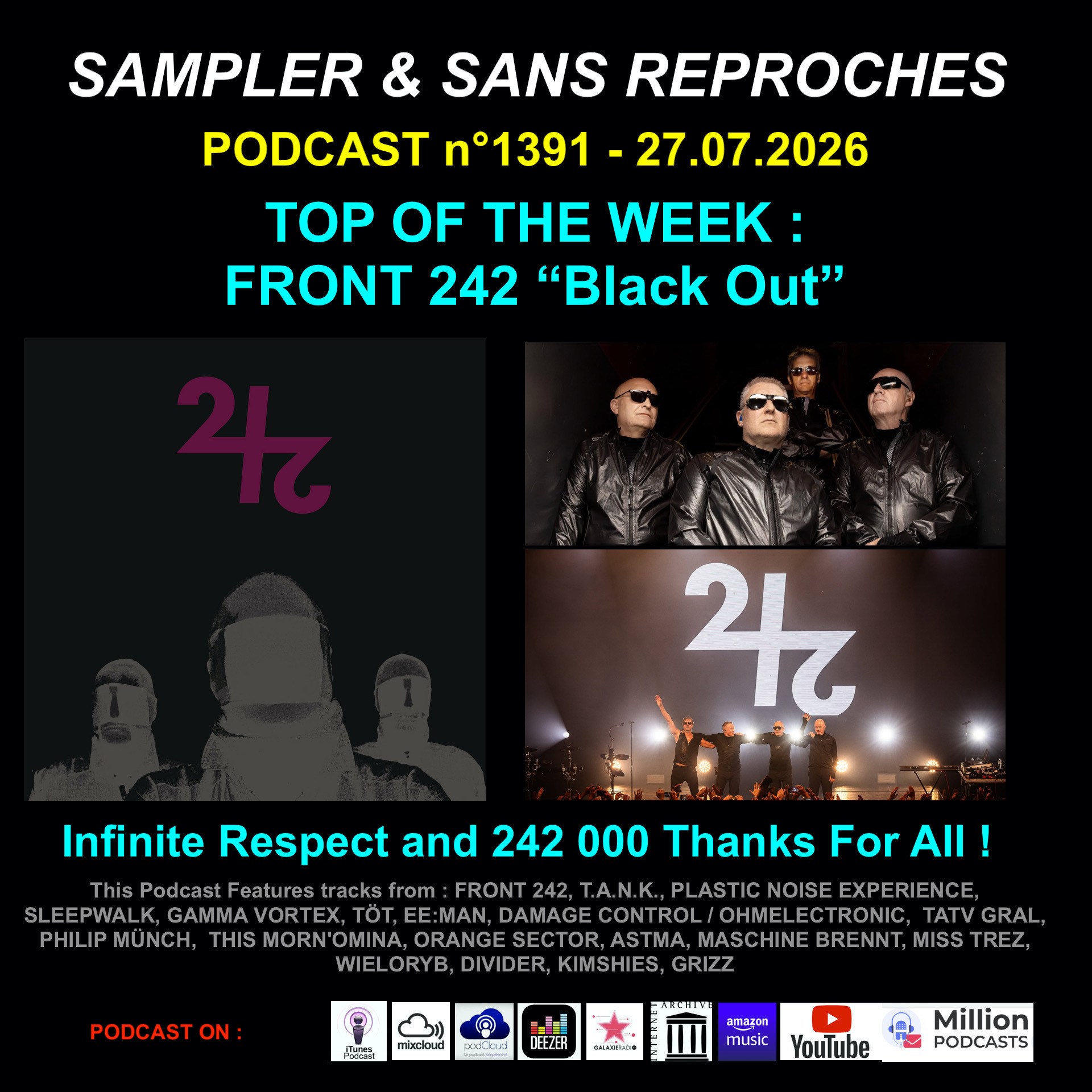 S&SR Podcast n°1391 – 27.07.2026 [ Top Of The Week FRONT 242 « Black Out »]