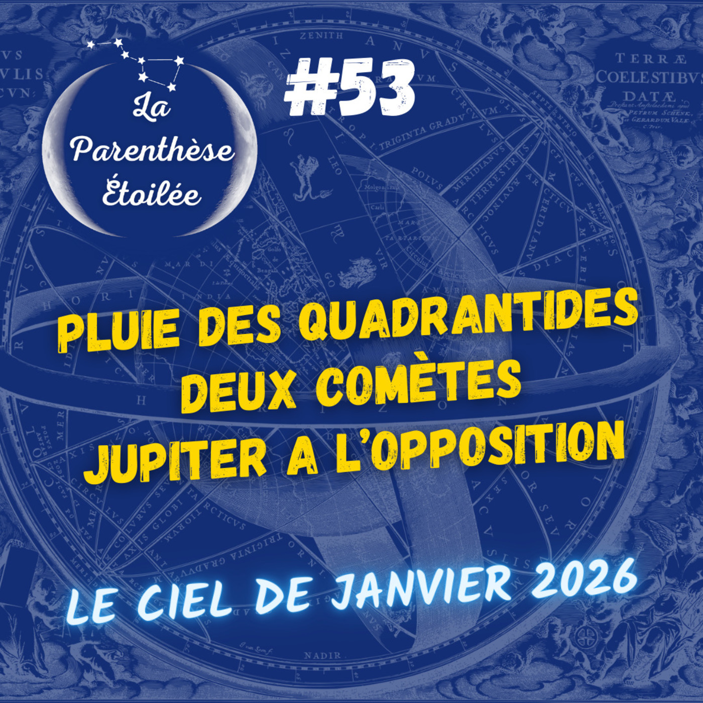 Jupiter, comète et pluie d'étoiles dans le ciel de janvier